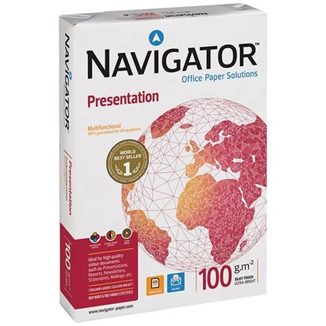 Navigator A4 Presentation Paper / White / 100gsm / Ream (500 Sheets)