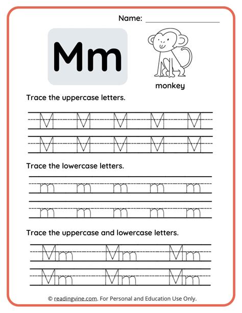 Tracing Letter M Worksheets Kindergarten - Infoupdate.org