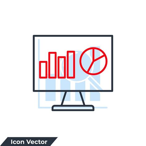 monitoring icon logo vector illustration. Dashboard admin symbol template for graphic and web ...