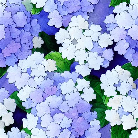 Hortensia Fleurs Intensely Colored Highly Detailed Graphic · Creative Fabrica