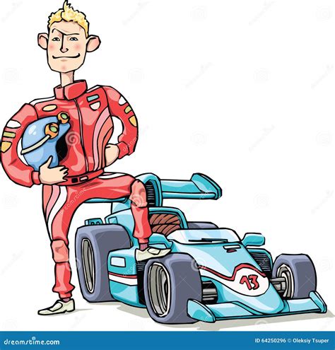 F1 Racer Vector Illustration | CartoonDealer.com #64250296