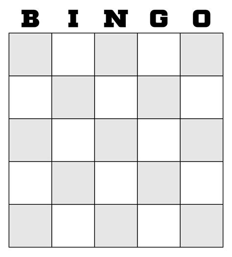 Free Printable Blank Bingo Card Template | Brokeasshome.com