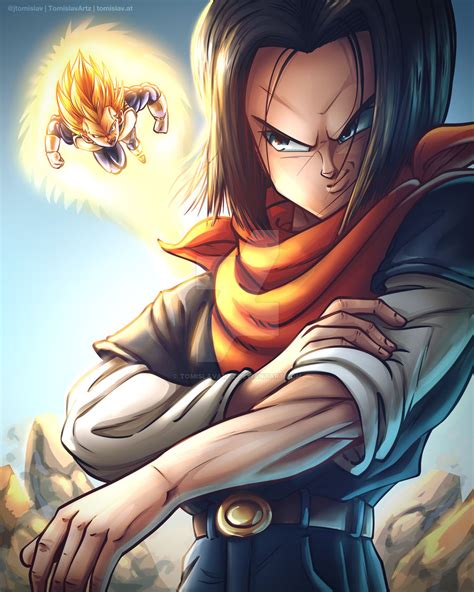 Android 17 x Vegeta [Dragon Ball Z Fan Art] by TomislavArtz on DeviantArt