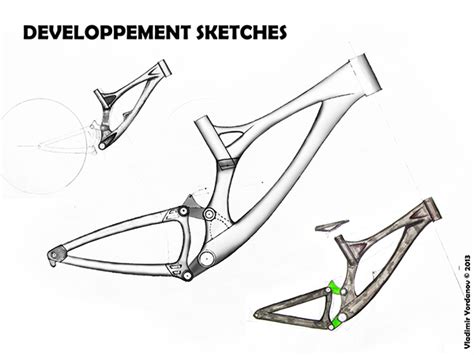 Downhill bike frame prototype on Behance