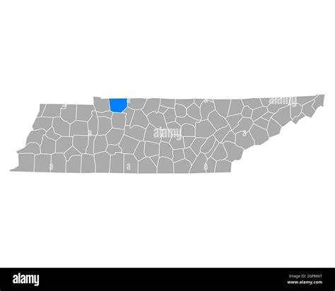 Map of Montgomery in Tennessee Stock Photo - Alamy