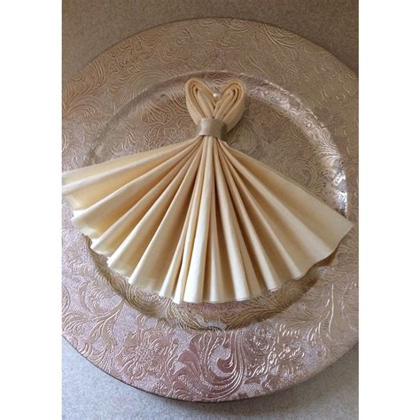 Wedding dress napkins | Napkin folding, Paper napkin folding, Napkins