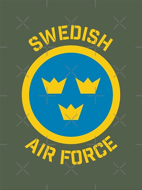 "Swedish Air Force - Tre Kronor Emblem Logo Round" Photographic Print ...