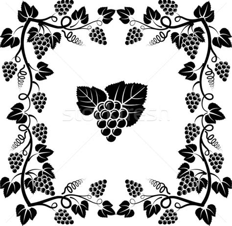 Grape Vine Border Vector at GetDrawings | Free download