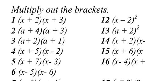 Expanding Double Brackets 2 - YouTube