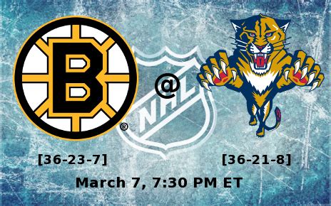 NHL: Bruins vs. Panthers @ Florida - BetMoose