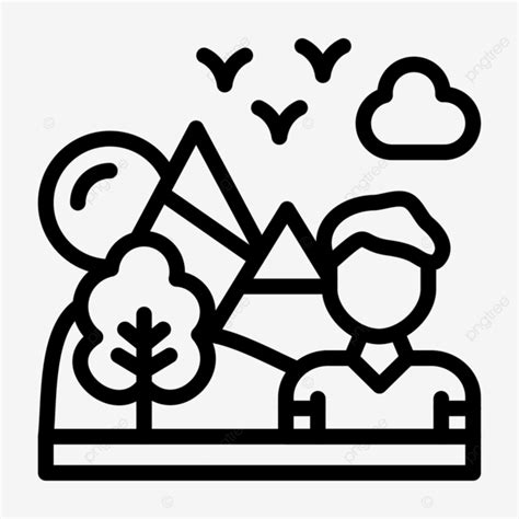 Hiking Line Icon Vector, Hiking Icon, Doodle, Hike PNG and Vector with ...