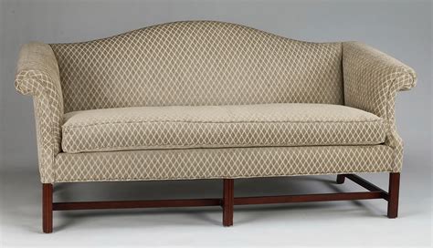 Camel back sofa in the Chippendale taste, 76"w