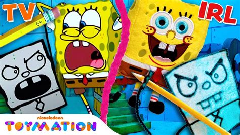 DoodleBob Drawing Comes Alive w/ SpongeBob and Patrick Puppets ...