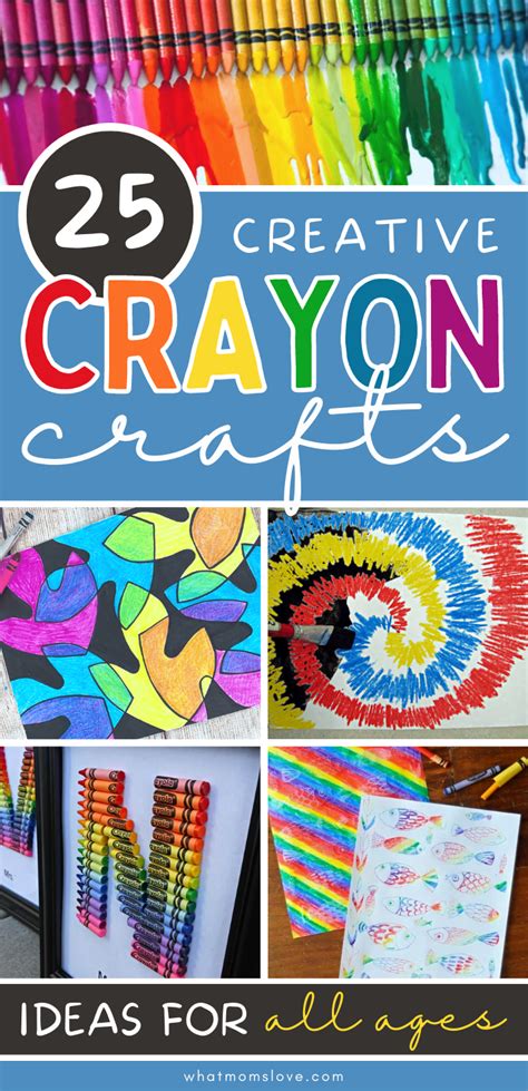 Creative Crayon Crafts & Art Projects - what moms love