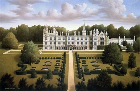 Burghley House from the South, (48" x 32"). Burghley is one of the largest and grandest houses ...