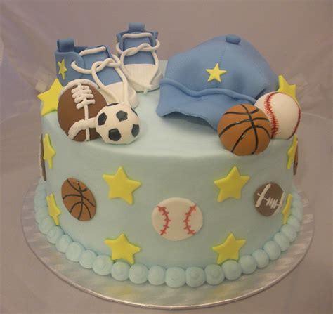 Sports Themed Baby Shower Cake - a photo on Flickriver
