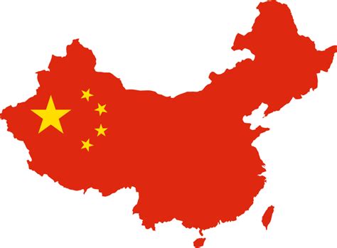 China Map Flag With Taiwan - Openclipart