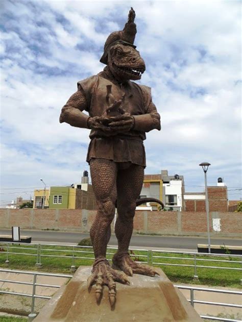 Reptilian God Statue in Chiclayo, Peru