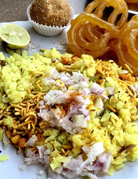 Indori Breakfast | Poha Jalebi - Ribbons to Pastas