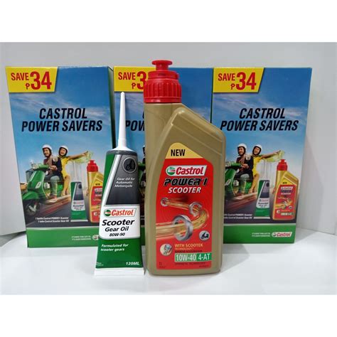 CASTROL POWER 1 SCOOTER WITH GEAR OIL SET | Shopee Philippines