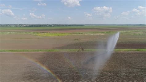 Irrigation System on Agricultural Land, Stock Footage | VideoHive