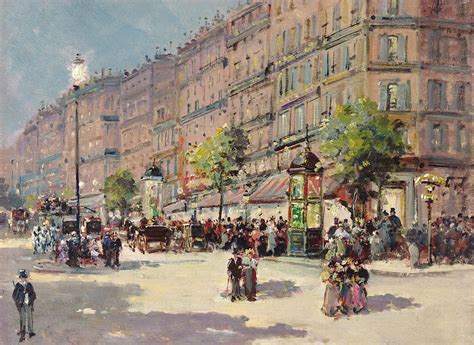 Paris Street Scene Painting by Gustave Mascart