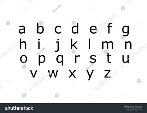 English Alphabets Small Letters Alphabet Fonts Stock Vector (Royalty ...