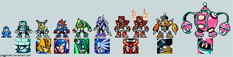 Mega Man 11 Robot Masters in 8 Bit!! by peggdraws on DeviantArt