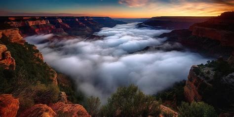 Premium AI Image | A sunrise over the grand canyon