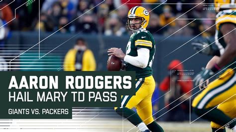 Aaron Rodgers Hail Mary Before Half! | Giants vs. Packers | NFL Wild ...