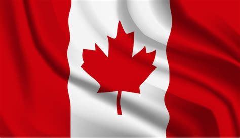 Premium Vector | Waving flag of the Canada. Waving Canada flag