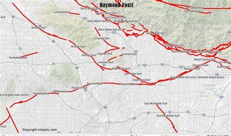 Los Angeles Earthquake Fault Map