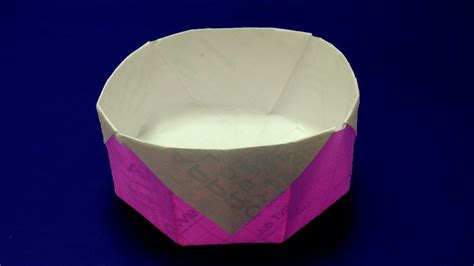 Origami Bowl DIY How to make Easy Paper Bowl Origami Instructions step by step#paperCraft - YouTube