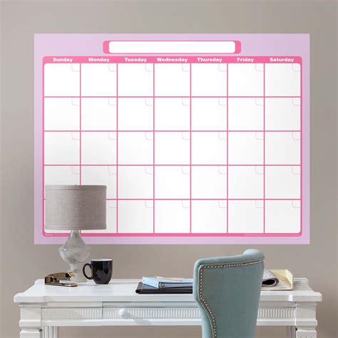 Fathead Dry Erase: One Month Calendar (Lavender / Pink) - Giant ...