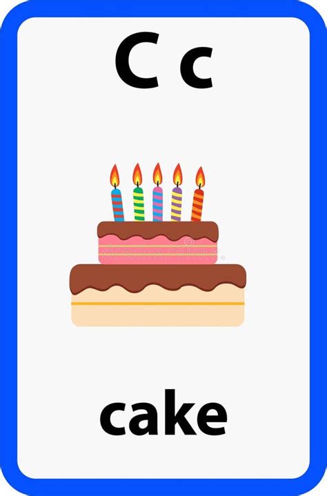 Flashcard Letter C Cake Stock Illustrations – 13 Flashcard Letter C ...