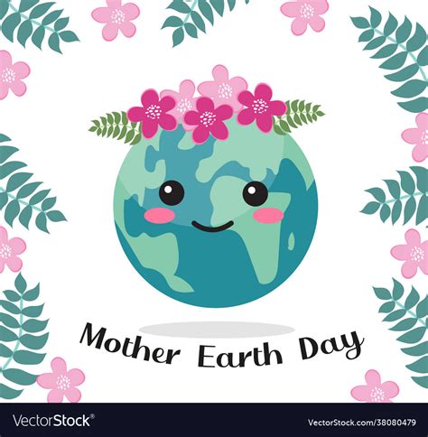 Happy mother earth day globe planet Royalty Free Vector