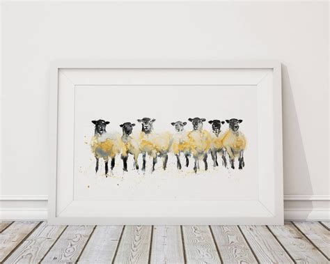 Sheep Painting Sheep Art - Hand Signed Limited Edition Sheep Print of my Original Sheep ...