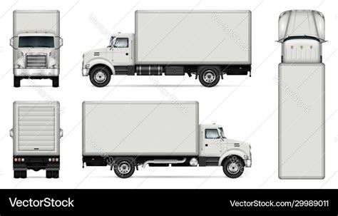 Box truck mockup Royalty Free Vector Image - VectorStock