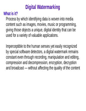 Fillable Online Digital Watermarking - an overviewScienceDirect TopicsDigital Watermarking and ...