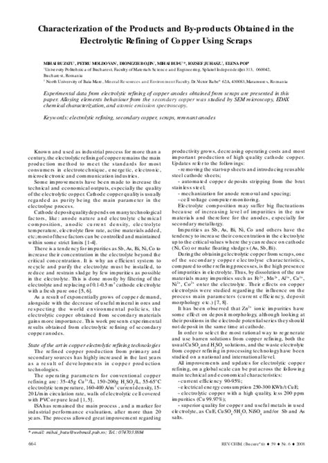 (PDF) Electrochemical Modelling of Copper Electrorefining in Lab Scale and Pilot Plant Scale ...