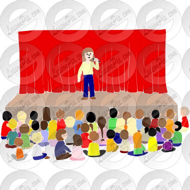 Assembly Stencil for Classroom / Therapy Use - Great Assembly Clipart