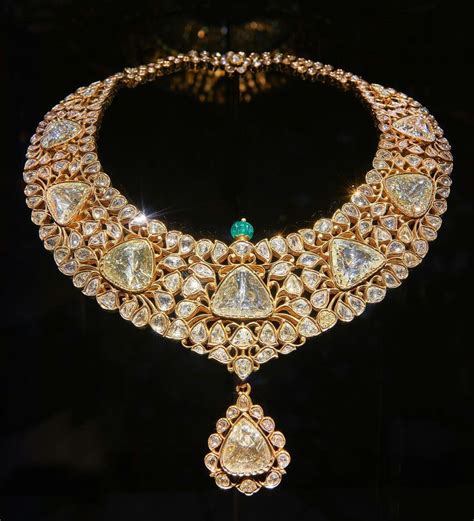 The Nizam of Hyderabad #necklace India, 1850–75 #Gold, #diamonds, #emerald & enamel “a tour de ...