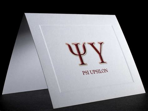 Full Color Greek Letter Notecards Psi Upsilon | GreekStation