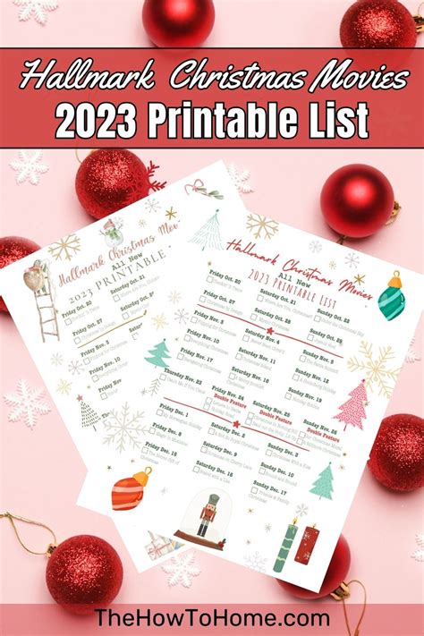 List of New Hallmark Christmas Movies 2023 Printable - The How-To Home