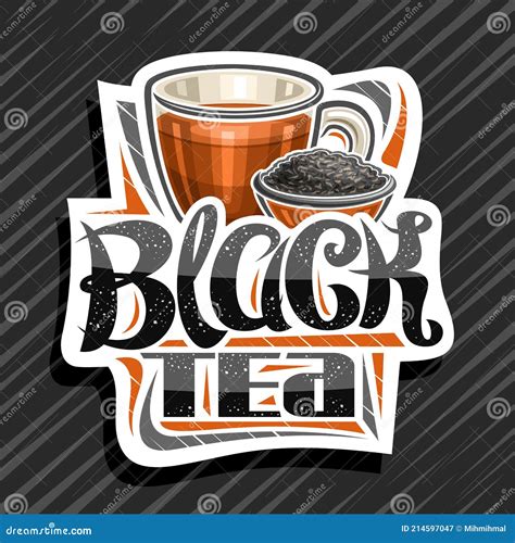 Vector logo for Black Tea stock vector. Illustration of lanka - 214597047