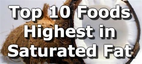 Top 10 Foods Highest in Saturated Fat