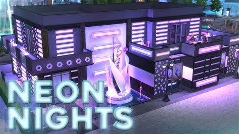 The Sims 4 Speed Build - Nightclub (Neon Nights) - YouTube