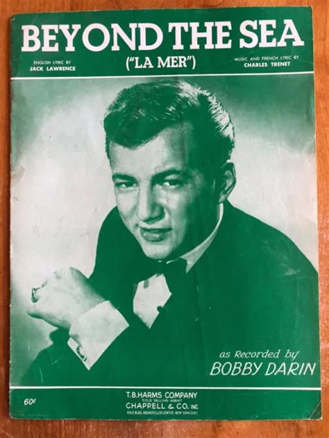 VINTAGE SHEET MUSIC Beyond The Sea La Mer Bobby Darin T B Harms Co 1947 ...