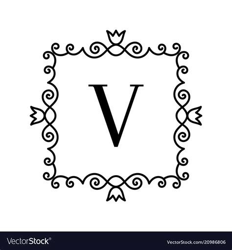 Vintage decor logo Royalty Free Vector Image - VectorStock