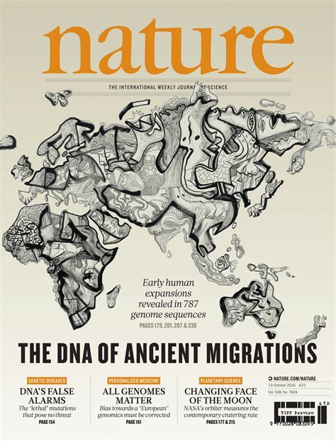 Drawing for "Nature" journal cover ‘A genetic improvisation on a world map’ - MARKUS KASEMAA